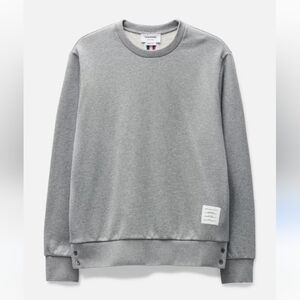Thom Browne RWB Stripe Loop Back Sweatshirt Grey 1